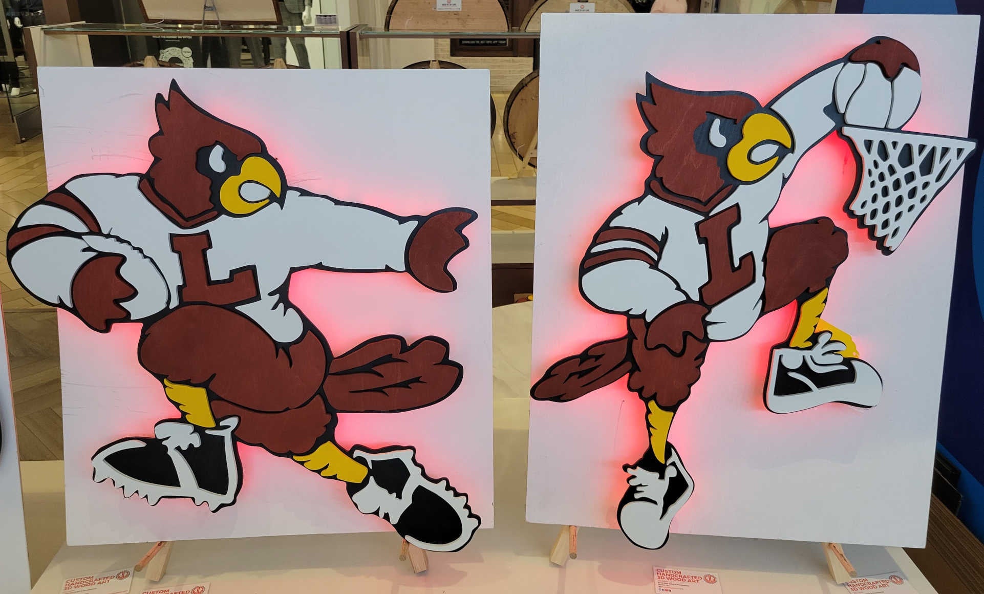 Louisville Cardinals Wood Art 